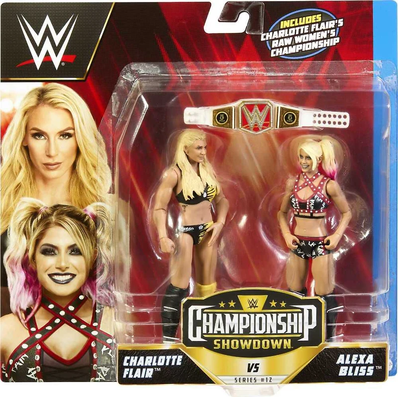 WWE-Coffret 2 Figurines Championship Showdown Charlotte Flair vs Alexa Bliss