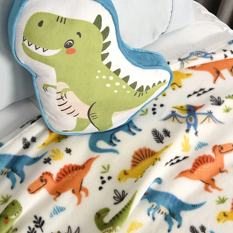 Ensemble de couverture et oreiller de dinosaure