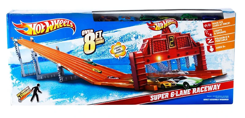 Hot Wheels - Coffret Piste de course 6 voies - Notre Exclusivité