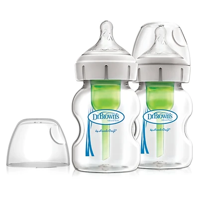 Dr. Brown's Options+ Wide-Neck Glass Bottle 5oz, 2-Pack