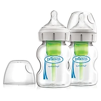 Dr. Brown's Options+ Wide-Neck Glass Bottle 5oz, 2-Pack