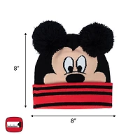 Disney Mickey Mouse 3D Cold Weather Hat Black, Red