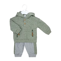 Baby Mode Ensemble jogging matelassé à capuche 2 pièces : vert