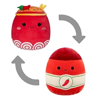 Squishmallows 12,7 cm Flip-A-Mallows - Odion/Illia - Nouilles feu rouge/Sriracha