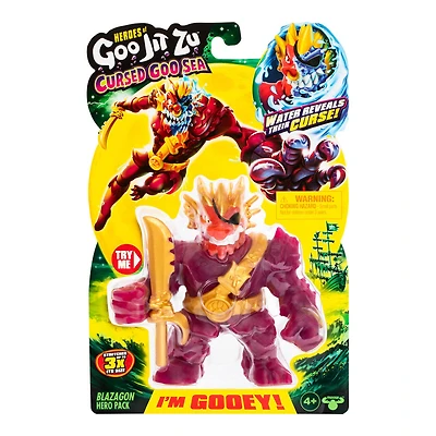 Heroes of Goo Jit Zu Cursed Goo Sea Hero Pack Super Stretchy, Goo Filled Toy Figure Hero Pack