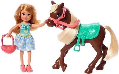 Poupée Barbie Club Chelsea et Cheval, Vêtue d'une tenue et d'accessoires