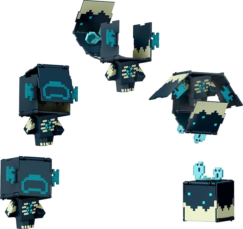 Minecraft Flippin' Figs Figures Collection Warden + Sculk Catalyst