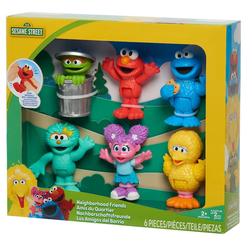 Les Amis du Voisinage de Sesame Street, 6 Figurines Articulées