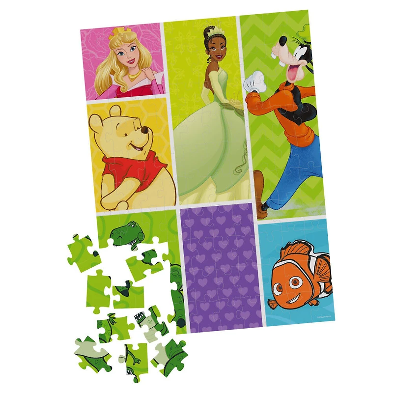 Puzzle 100 pièces Disney, pour les familles et les enfants à partir de 4 ans