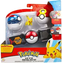 Pokémon - Ensemble de ceinture Clip 'N Go - Pikachu + Super Ball et Bis Ball (Great Ball and Repeat Ball)