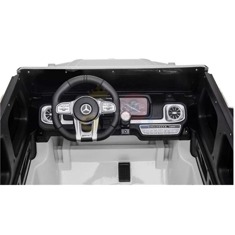 KidsVip 24V Enfants et Tout-Petits Mercedes G Series 4x4 Voiture Eléctrique avec Commande à Distance - Blanc - Édition anglaise