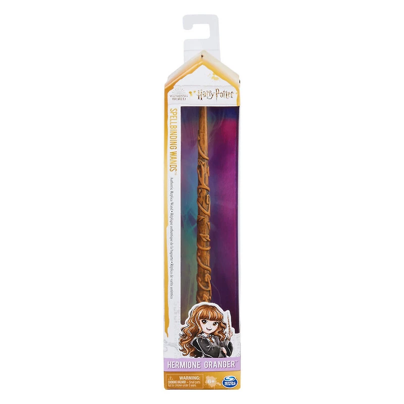 Wizarding World, Spellbinding Wand authentique de Hermione Granger de 30,5 cm avec carte de sort à collectionner