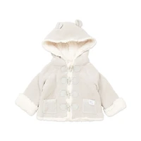 Rock a Bye Baby True Knit Cardigan With Sherpa Lining: Grey 0-3M