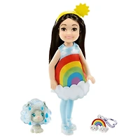 Barbie Club Chelsea Dress-Up Doll (6-inch) in Rainbow Costume