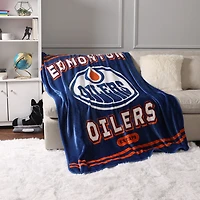 Couverture en peluche de LNH Edmonton Oilers, (60"x70")