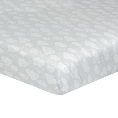 Drap-housse de couchette de rêve Just Born - nuages gris.