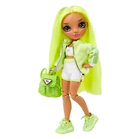 Rainbow High Jr High Karma Nichols - Poupée-mannequin de 9 po (23 cm) VERT FLUO