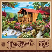 Time Away 1000 Piece Puzzle - "Cascading Cabin" - English Edition