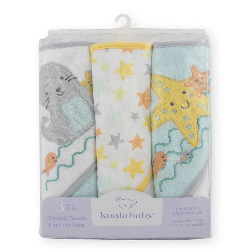 Capes de bains de Koala Baby paquet de 3.