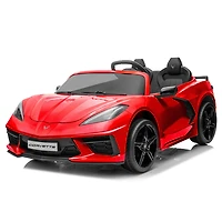 Kidsvip 12V Corvette C8 W/ Rc- Red - English Edition