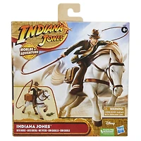 Indiana Jones Worlds of Adventure, Indiana Jones avec cheval, figurine de 6 cm, jouets Indiana Jones