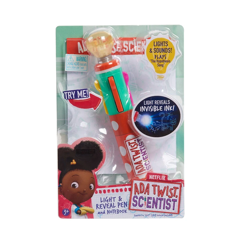 Crayon Lumineux de Révélation d'Ada Twist, Scientifique avec Encre Invisible, S'éclaire et Chante la Chanson "The Hypothesis Song"