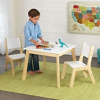 KidKraft - Ensemble table moderne + 2 chaises - Blanc