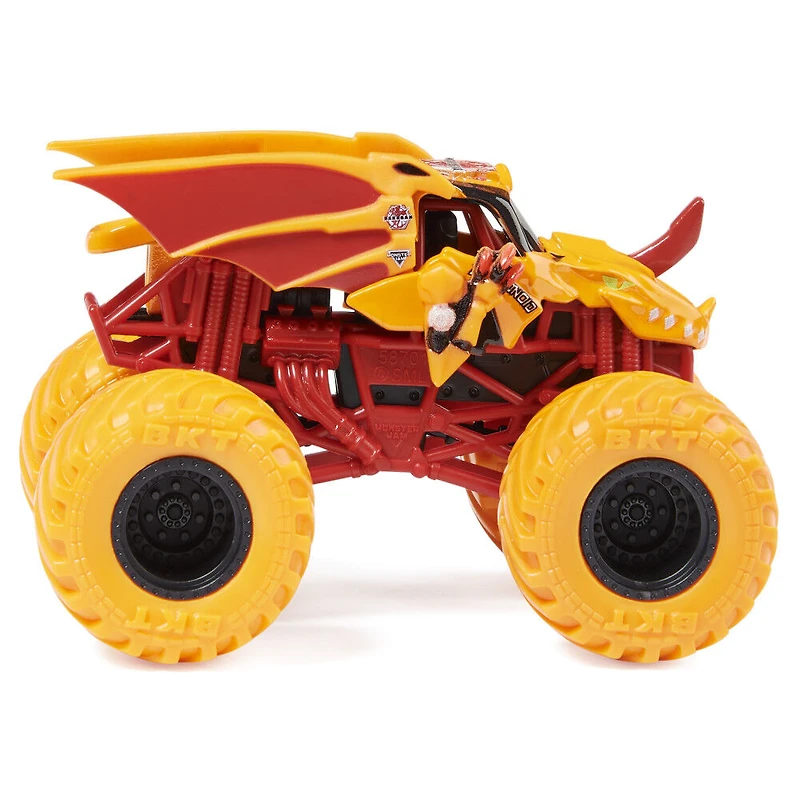 Monster Jam, Monster trucks officiels en métal moulé Alien Invasion Vs. Bakugan Dragonoid, échelle 1:64