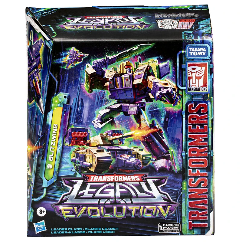 Transformers Generations Legacy Evolution, figurine Blitzwing classe Leader de 17,5 cm