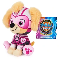 PAW Patrol : La Super Patrouille le film, Peluche Stella Super Patrouille de 17 cm, animaux en peluche haut de gamme
