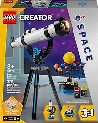 LEGO Creator 3 en 1 Le Télescope d'Exploration Spatiale, Se Transforme en Microscope ou en OVNI 31378