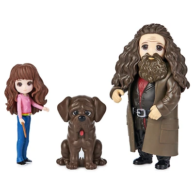 Wizarding World Harry Potter, Magical Minis Hermione and Rubeus Hagrid Friendship Set with Creature