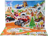 Hot Wheels 2025 Advent Calendar with 10 Toy Vehicles in 1:64 Scale & 24 Accessories