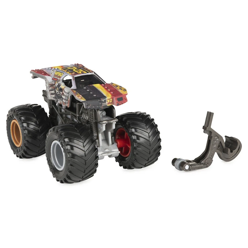 Monster Jam, Monster truck Max-D officiel, véhicule en métal moulé, série Wreckless Trucks, échelle 1:64