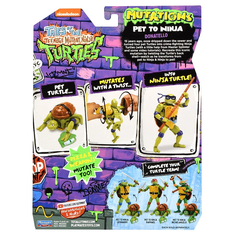 Tales of Teenage Mutant Ninja Turtles: Mutations Deluxe - Figurine de Donatello Pet to Ninja