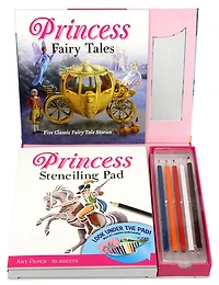 SpiceBox Children's Art Kits Imagine It Princess Stencil Stories - English Edition