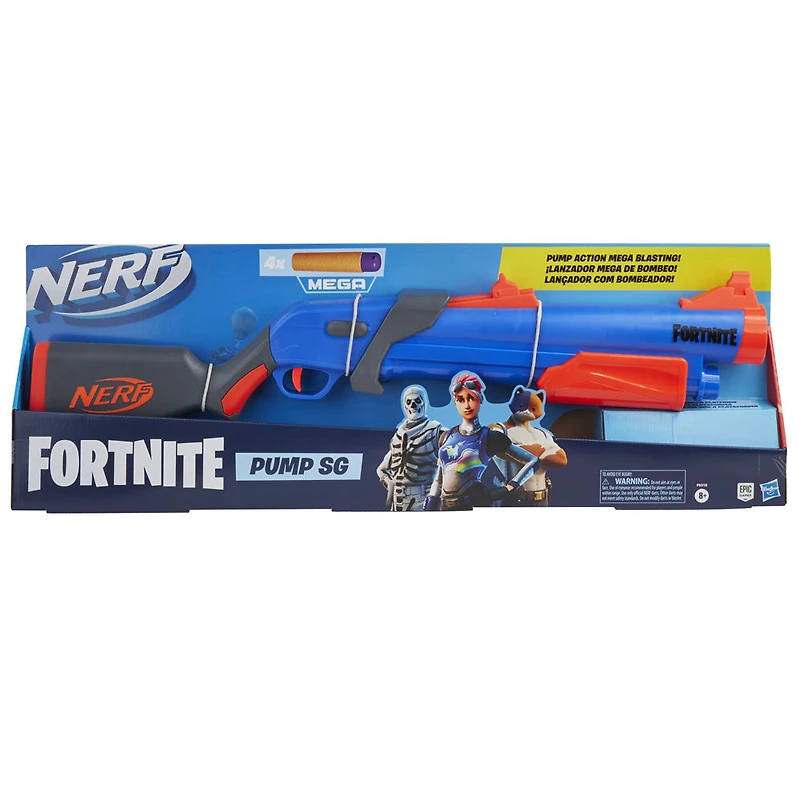 Nerf Fortnite, blaster à pompe Pump SG à fléchettes Mega