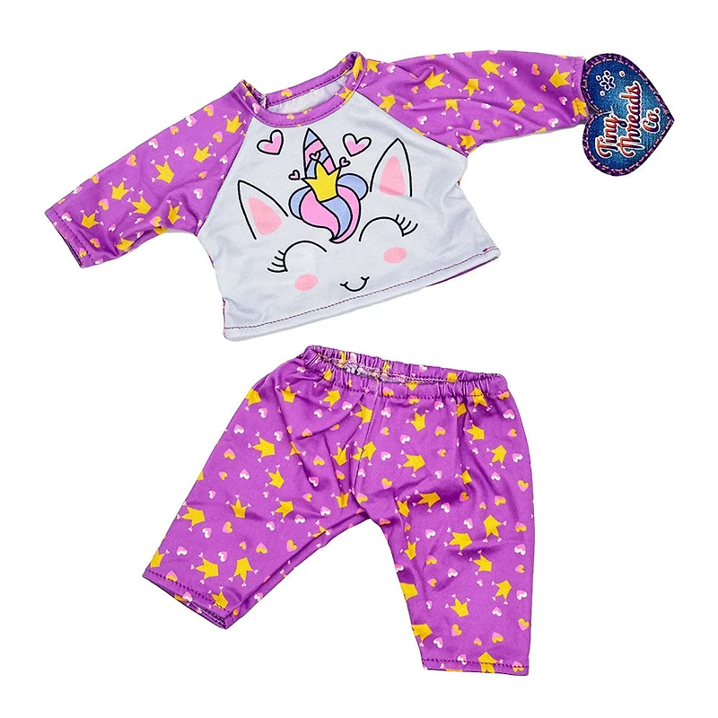 Ensemble 2 pièces licorne pour poupée de 36 cm