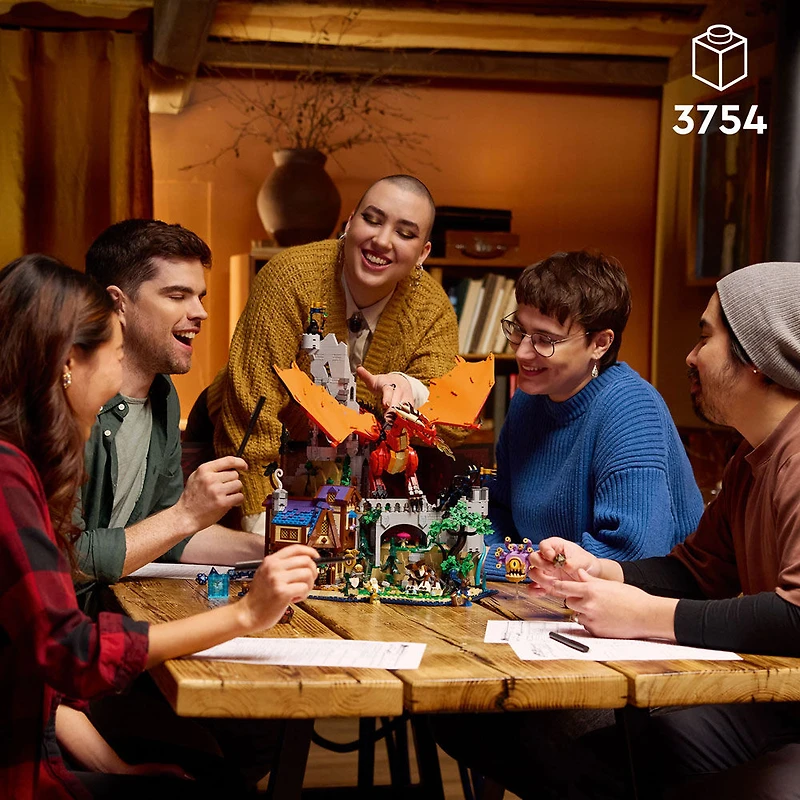 Ensemble LEGO Ideas Dungeons & Dragons : L'histoire du dragon rouge