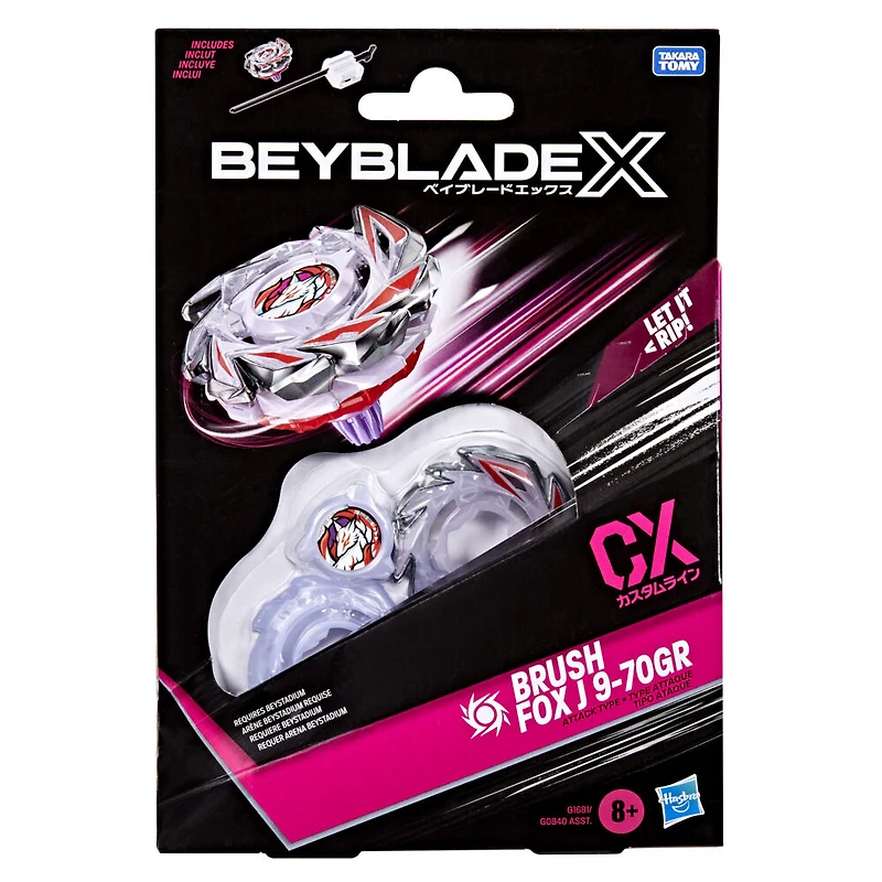 Beyblade X Brush Fox J 9-70GR CX Starter Pack Top and Launcher