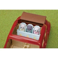 La poussette des triplés pour les bébés triplés au berceau est un accessoire pour les maisonnettes Calico Critters