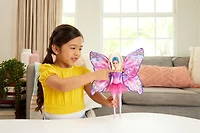 Barbie Dance and Flutter Doll with 2-in-1 Transformation from Dancer to Butterfly, Purple Hair