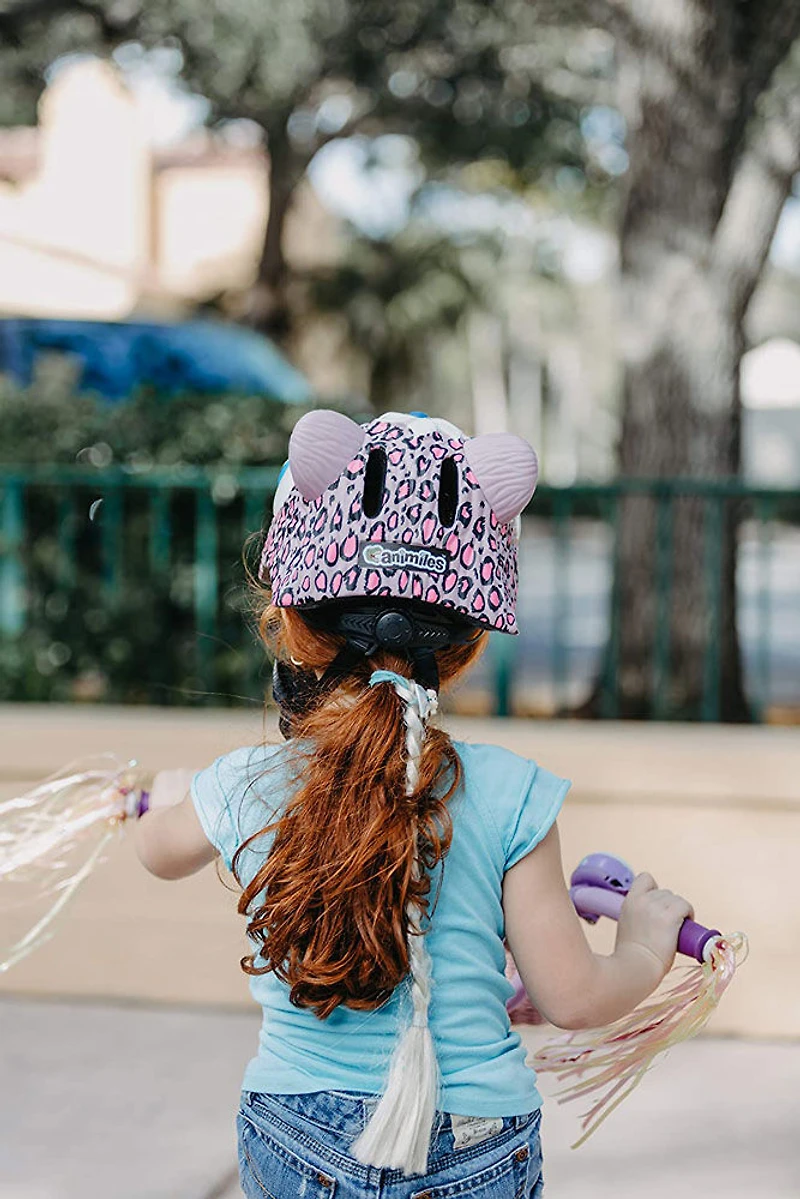 Animiles - Casque 3D Léopard pour enfant - Rose, Taille unique, de 3 à 8 ans - Édition anglaise