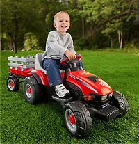 Peg Perego - Case IH Lil Tractor Ride-On with Trailer - Red