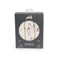 Red Rover - Cotton Muslin Swaddle 3 Pack - Little Unicorns