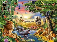 Cassette De 300Pc Amis Africains De Ravensburger