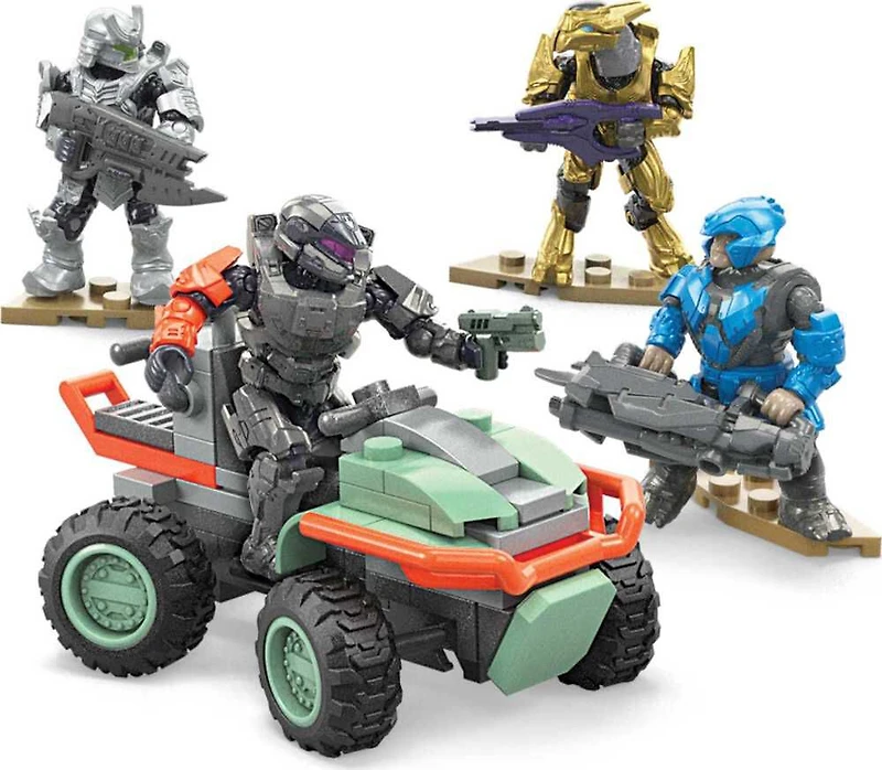 MEGA - Halo - Escorte Mongoose de l'UNSC, 4 micro-figurines, 134 pces