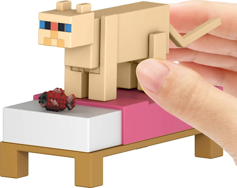Minecraft - Collection de figurines et d'accessoires pour chat persan