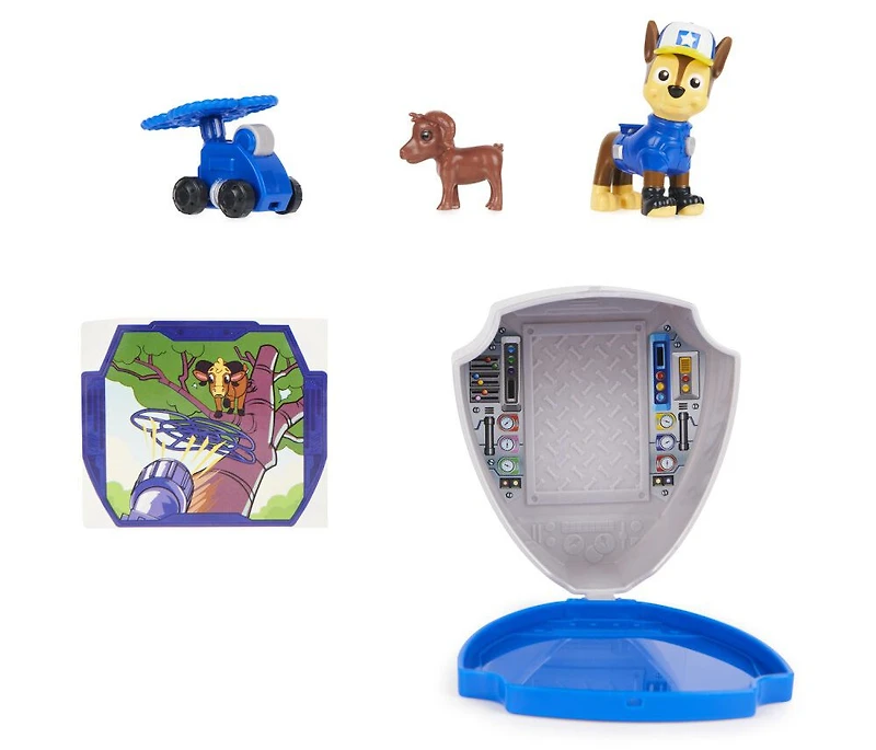 PAW Patrol, Big Truck Pups Chase Action Figure with Clip-on Rescue Drone, Command Center Pod and Animal Friend