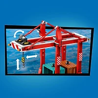 LEGO City Le port maritime et le navire de marchandises Jouet 60422